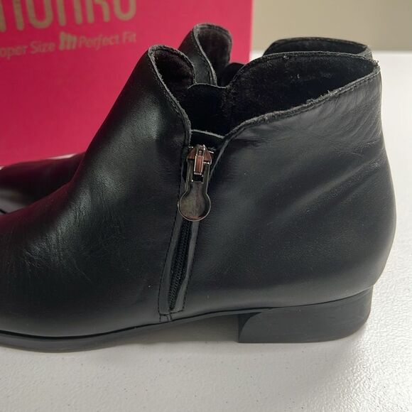 Munro Averee Black Leather Boots Bootie Shoes - Picture 4 of 6